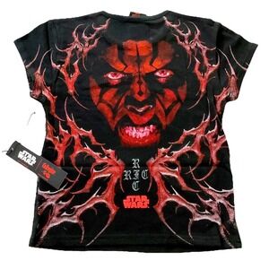 Civil Regime X Star Wars Scarlet Vengeance Baby Tee Womens Large Black‎ Graphic